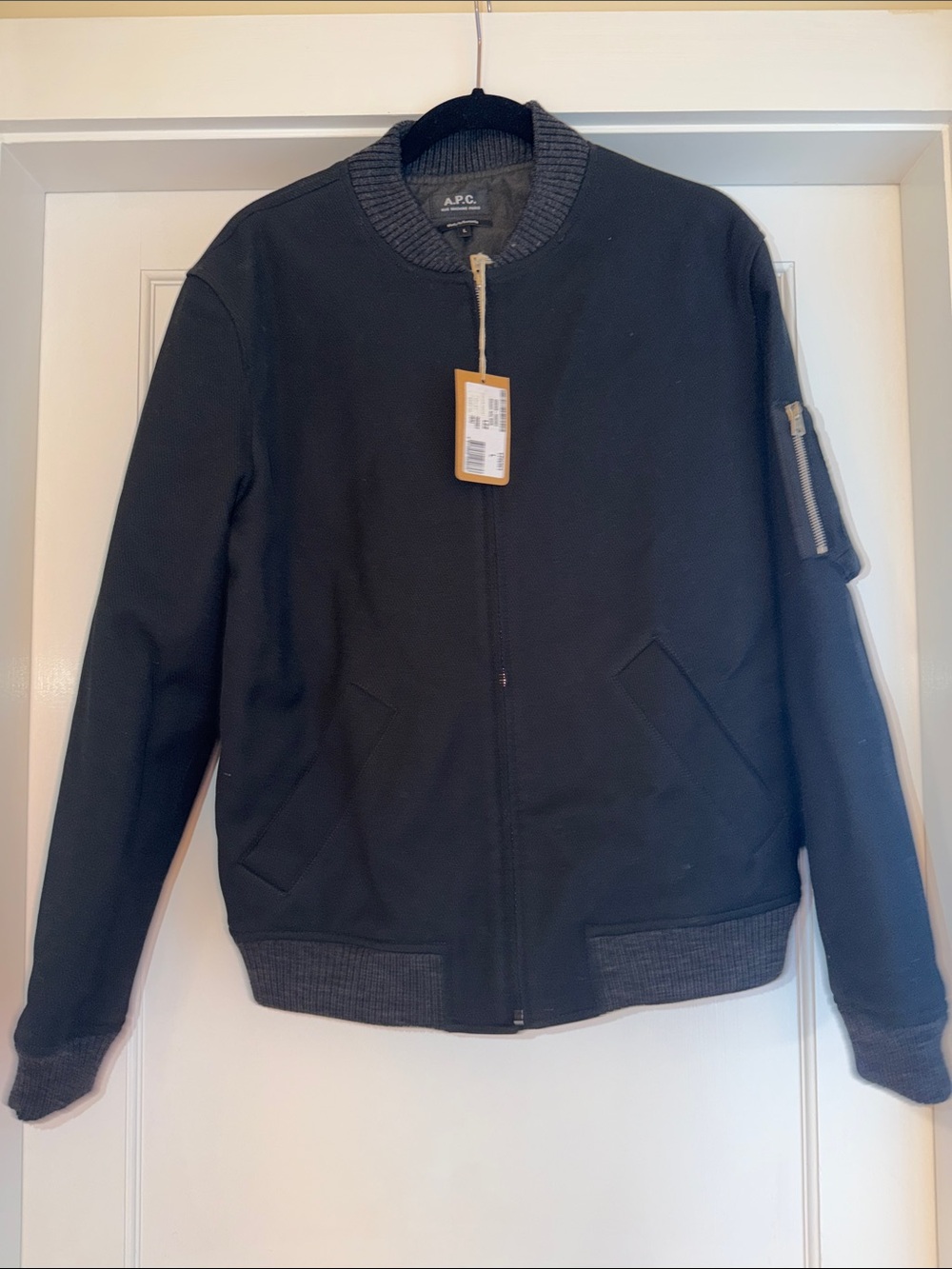 A.P.C. Black Ribbed-Cuff Bomber Jacket